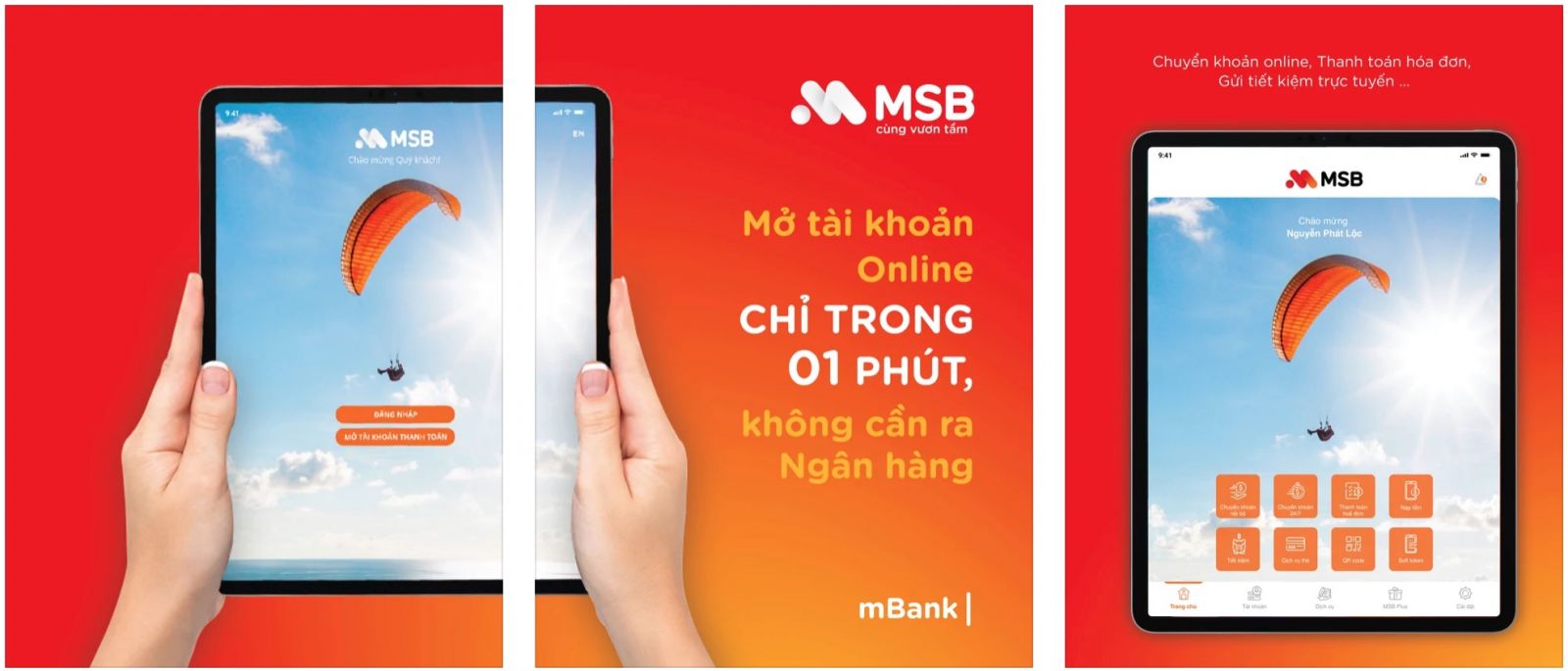 Mở tài khoản cho học sinh dưới 18 tuổi tại ứng dụng MSB mBank